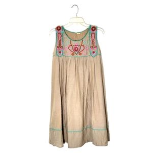 Matta Beige Embroidered Dress